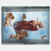 Onze dame van de Angels door William Bouguereau Fleece Deken (Voorkant (Horizontaal))
