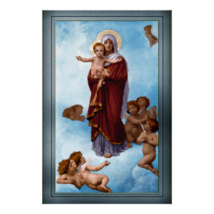 Onze dame van de Angels door William Bouguereau Perfect Poster