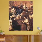 Onze dame van de berg Carmel 1641 Canvas Afdruk (Insitu (Woonkamer))