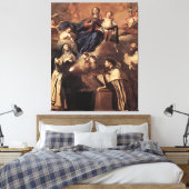 Onze dame van de berg Carmel 1641 Canvas Afdruk (Insitu (Slaapkamer))