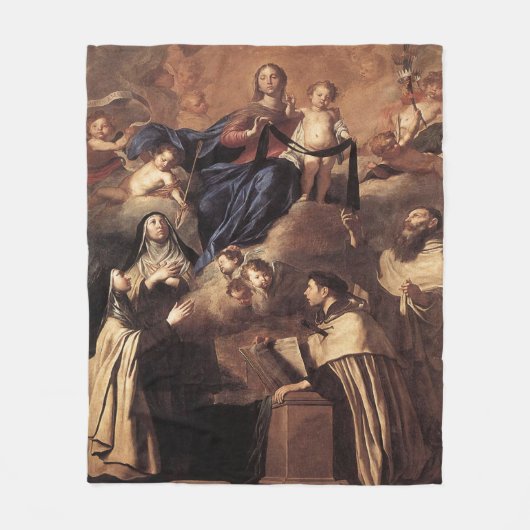 Onze dame van de berg Carmel 1641 Fleece Deken (Voorkant)
