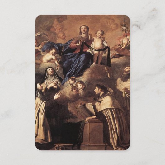 Onze dame van de berg Carmel 1641 Informatiekaartje (Voorkant)