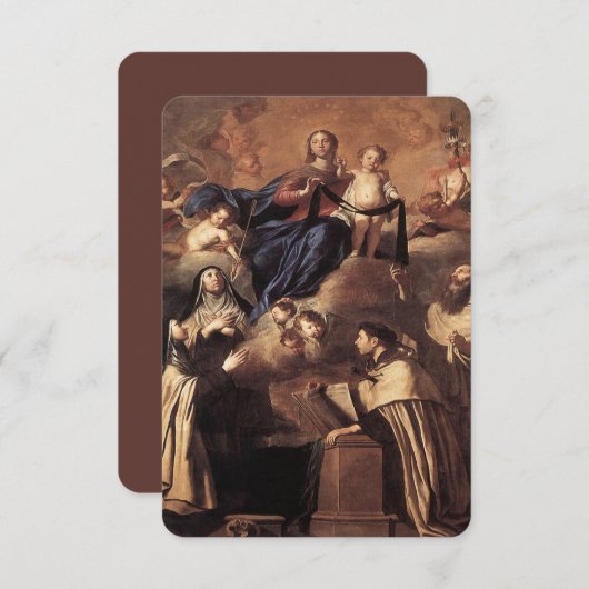 Onze dame van de berg Carmel 1641 Informatiekaartje (Voorkant / Achterkant)