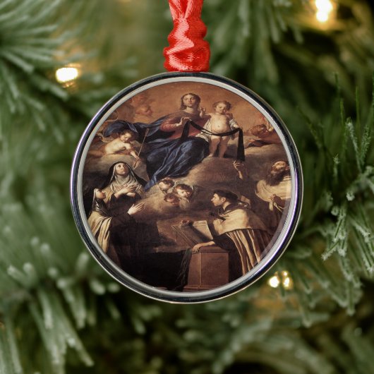 Onze dame van de berg Carmel 1641 Metalen Ornament (Boom)