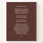 Onze dame van de berg Carmel 1641 Notitieboek (Achterkant)