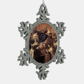 Onze dame van de berg Carmel 1641 Tin Sneeuwvlok Ornament (Links)