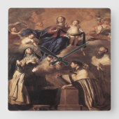 Onze dame van de berg Carmel 1641 Vierkante Klok (Voorkant)