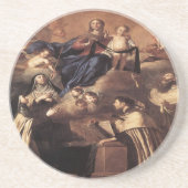 Onze dame van de berg Carmel 1641 Zandsteen Onderzetter (Voorkant)