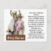 Onze dame van de berg Carmel Briefkaart (Voorkant)