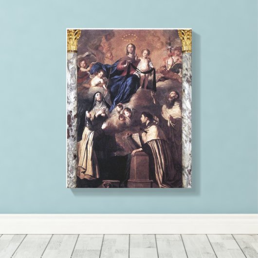 Onze dame van de berg Carmel Canvas Afdruk (Insitu (Houten vloer))