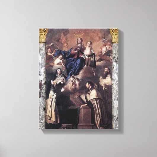 Onze dame van de berg Carmel Canvas Afdruk (Voorkant)