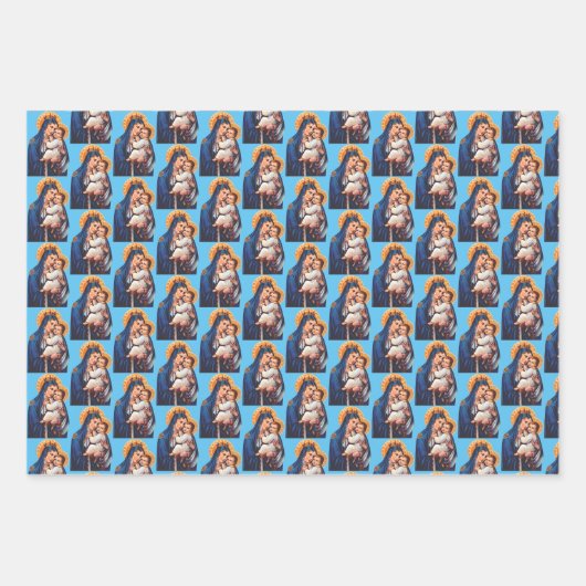 Onze dame van de berg Carmel Inpakpapier Vel (Voorkant 2)