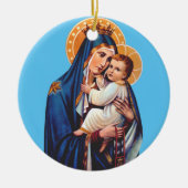 Onze dame van de berg Carmel Keramisch Ornament (Voorkant)