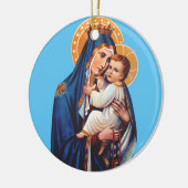 Onze dame van de berg Carmel Keramisch Ornament (Links)