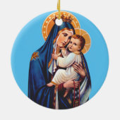 Onze dame van de berg Carmel Keramisch Ornament (Achterkant)