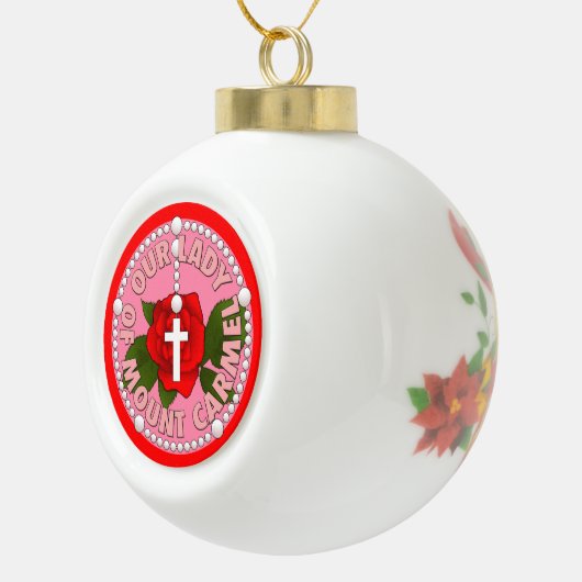 Onze dame van de berg Carmel Keramische Bal Ornament (Rechts)