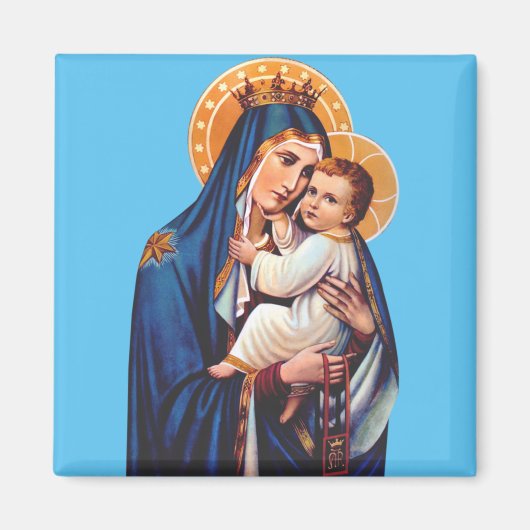 Onze dame van de berg Carmel Magneet (Voorkant)