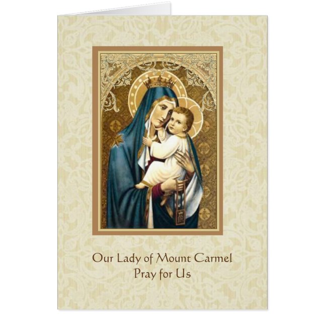 Onze dame van de berg Carmel Scapular Jesus (Voorkant)