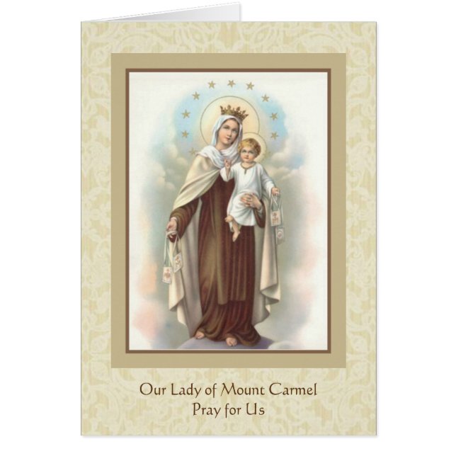 Onze dame van de berg Carmel Scapular Jesus (Voorkant)