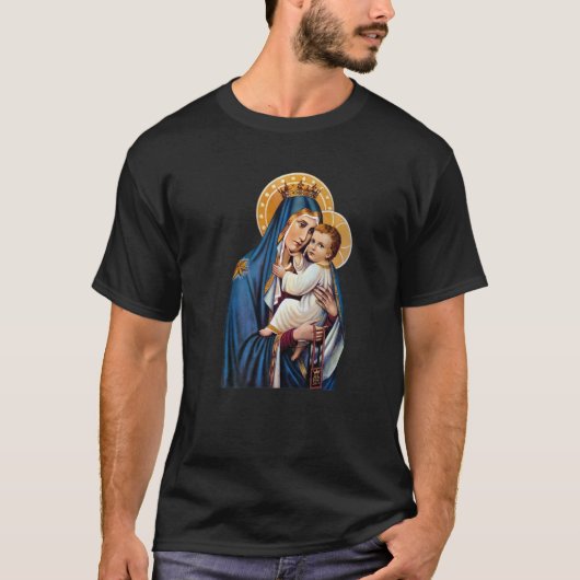 Onze dame van de berg Carmel Scapular St Teresa va T-shirt (Voorkant)