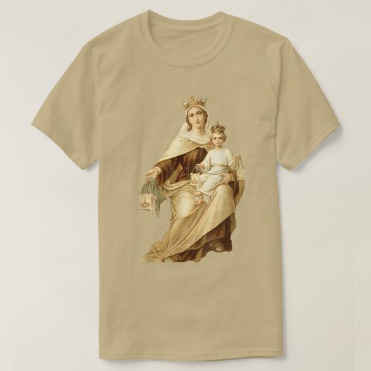 Onze dame van de berg Carmel Scapular St Teresa va T-shirt (Design voorkant)