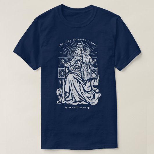Onze dame van de berg Carmel T-shirt (Design voorkant)