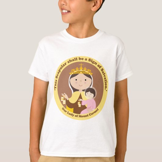 Onze dame van de berg Carmel T-shirt (Voorkant)