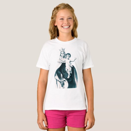 Onze dame van de berg Carmel T-shirt (Voorkant volledig)