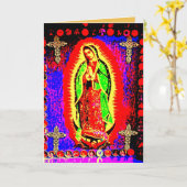 Onze dame van de guadalupe kaart (Gele Bloem)
