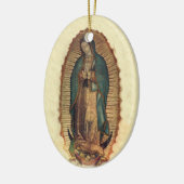 Onze dame van de Guadalupe-maagd van Guadalupe Keramisch Ornament (Links)