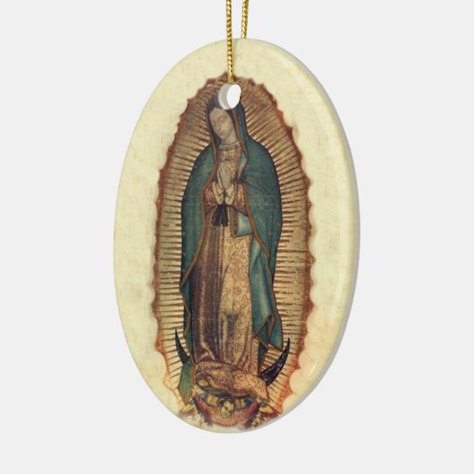Onze dame van de Guadalupe-maagd van Guadalupe Keramisch Ornament (Links)