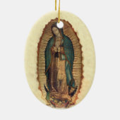 Onze dame van de Guadalupe-maagd van Guadalupe Keramisch Ornament (Achterkant)
