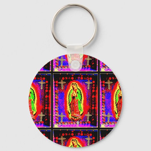 Onze dame van de guadalupe sleutelhanger (Voorkant)