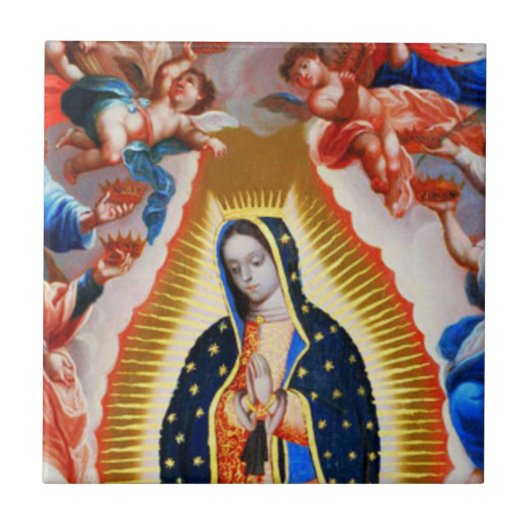 Onze Dame van de Guadalupe-Tegel Tegeltje (Voorkant)