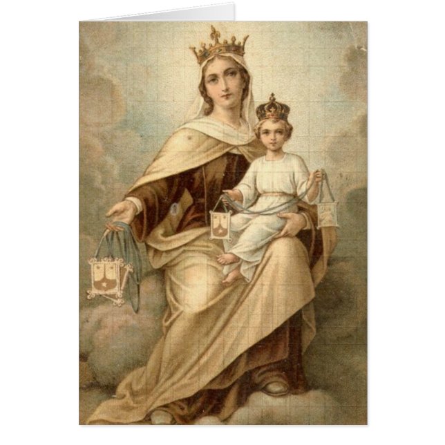 Onze dame van de Massa Carmel-kaart (Voorkant)