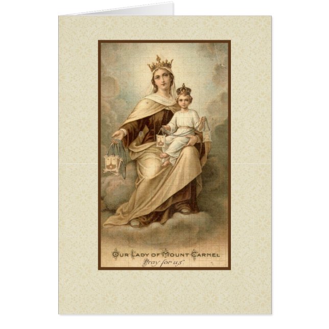 Onze dame van de Massa Carmel-kaart (Voorkant)