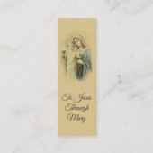 Onze dame van de minikaart van het gebluste heilig mini visitekaartje (Voorkant)