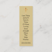 Onze dame van de minikaart van het gebluste heilig mini visitekaartje (Achterkant)