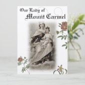 Onze dame van de Mount Carmel Prayer-kaart Kaart (Staand voorkant)