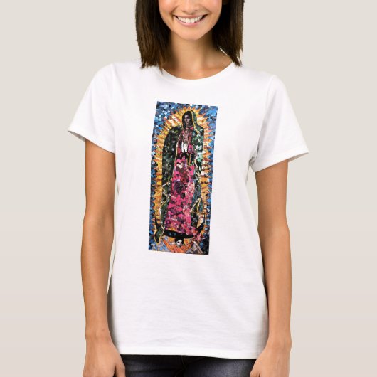 Onze Dame van de Mozaïekkleding van Guadalupe T-shirt (Voorkant)