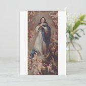 Onze dame van de onbevredigde conceptie feestdagenkaart (Staand voorkant)