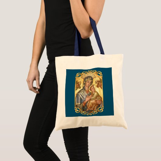 Onze Dame van de Perpetual Help heeft moeder Mary  Tote Bag (Voorkant (product))