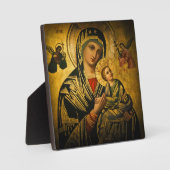 Onze Dame van de Perpetual Help Plaque Fotoplaat (Voorkant)