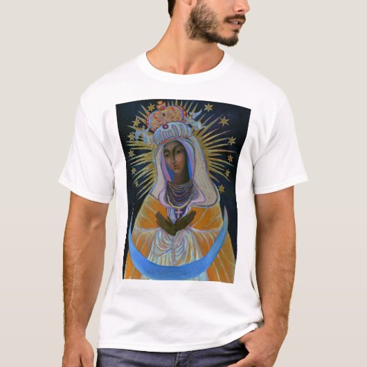 Onze dame van de poort van de onze-dame-maagd Mary T-shirt (Voorkant)