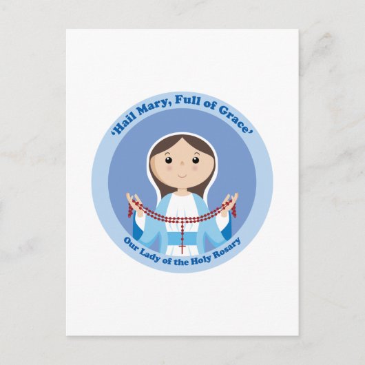 Onze dame van de Rosary Briefkaart (Voorkant)