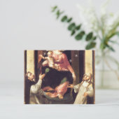 Onze dame van de Rosary die in Pompeii is gevuurd Briefkaart (Staand voorkant)