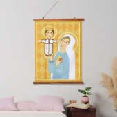 Onze dame van de Rosary Hangend Wandkleed (Slaapkamer)