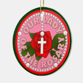 Onze dame van de Rosary Keramisch Ornament (Links)