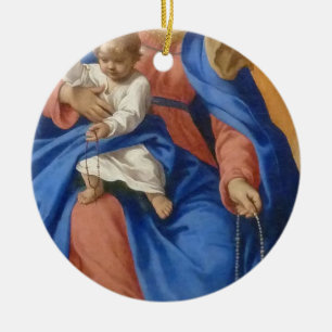 Onze dame van de Rosary Keramisch Ornament