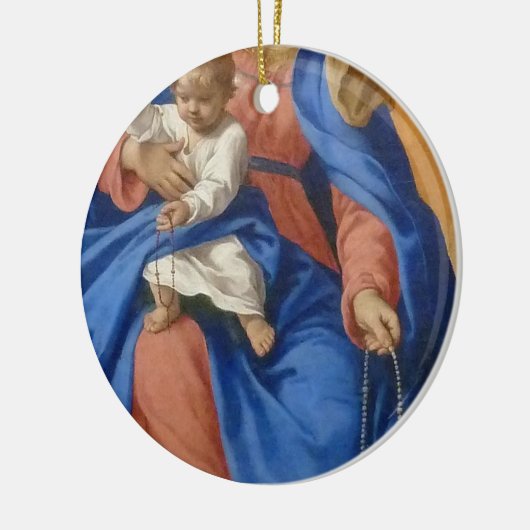 Onze dame van de Rosary Keramisch Ornament (Links)